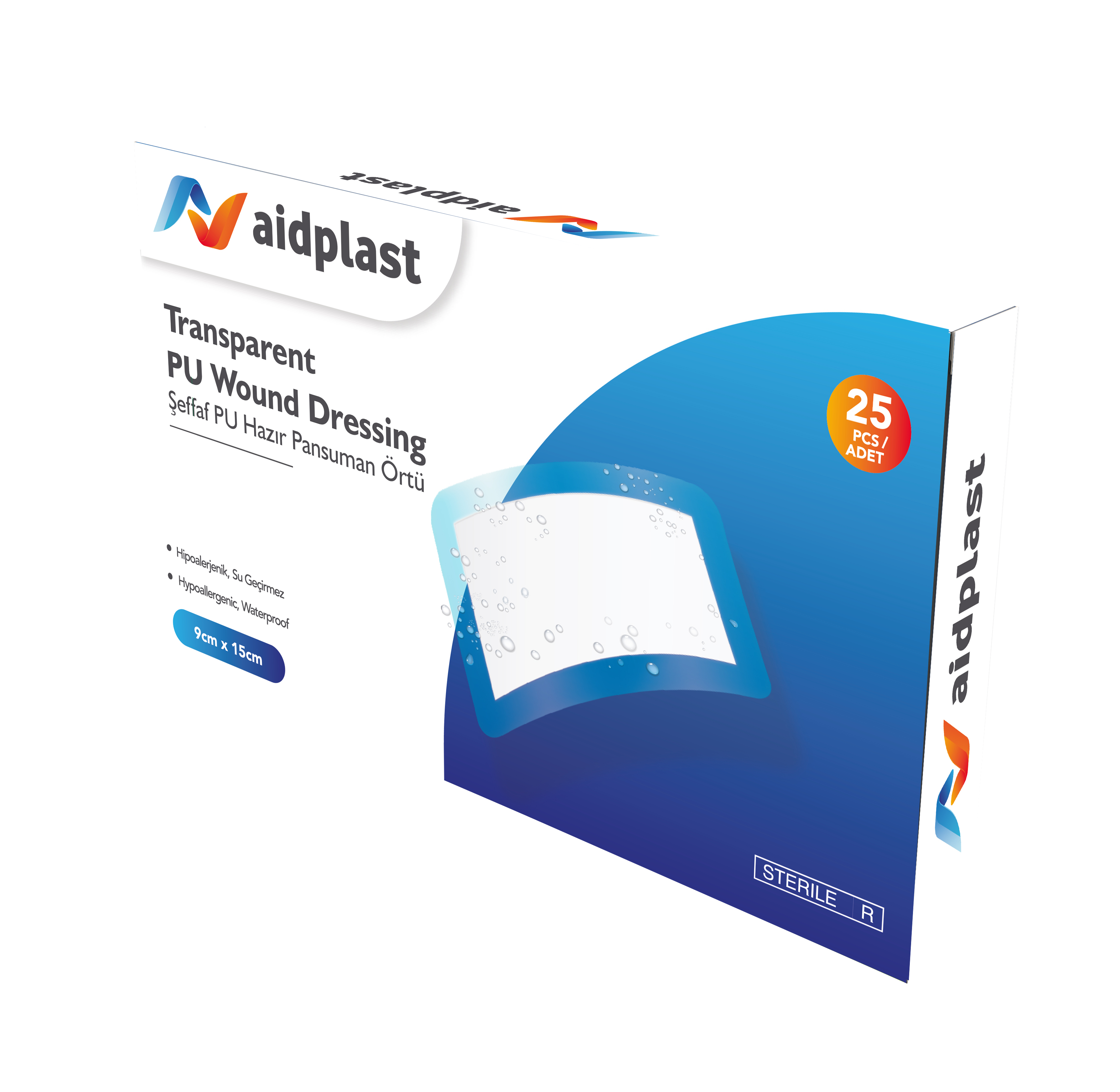 Aidplast Sterile Transparent Wound Dressing 9 cm x 15 cm Nooh
